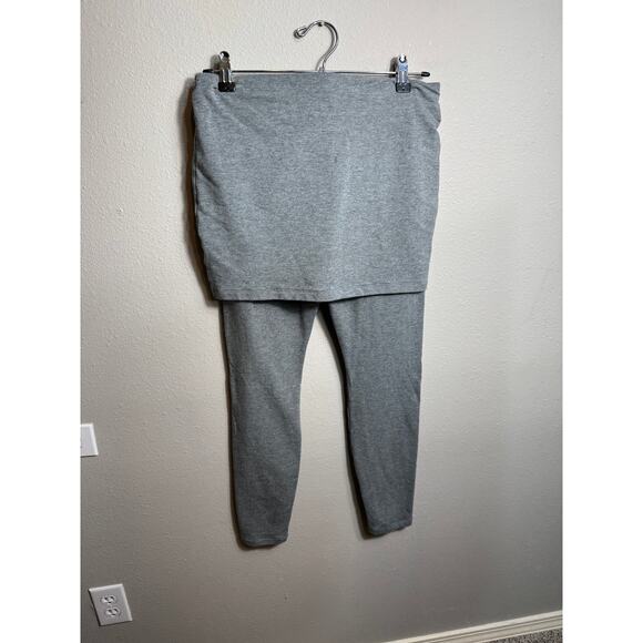 CAbi stone gray M' Leggings with skirt overlay stretch knit Sz S - Picture 2 of 8